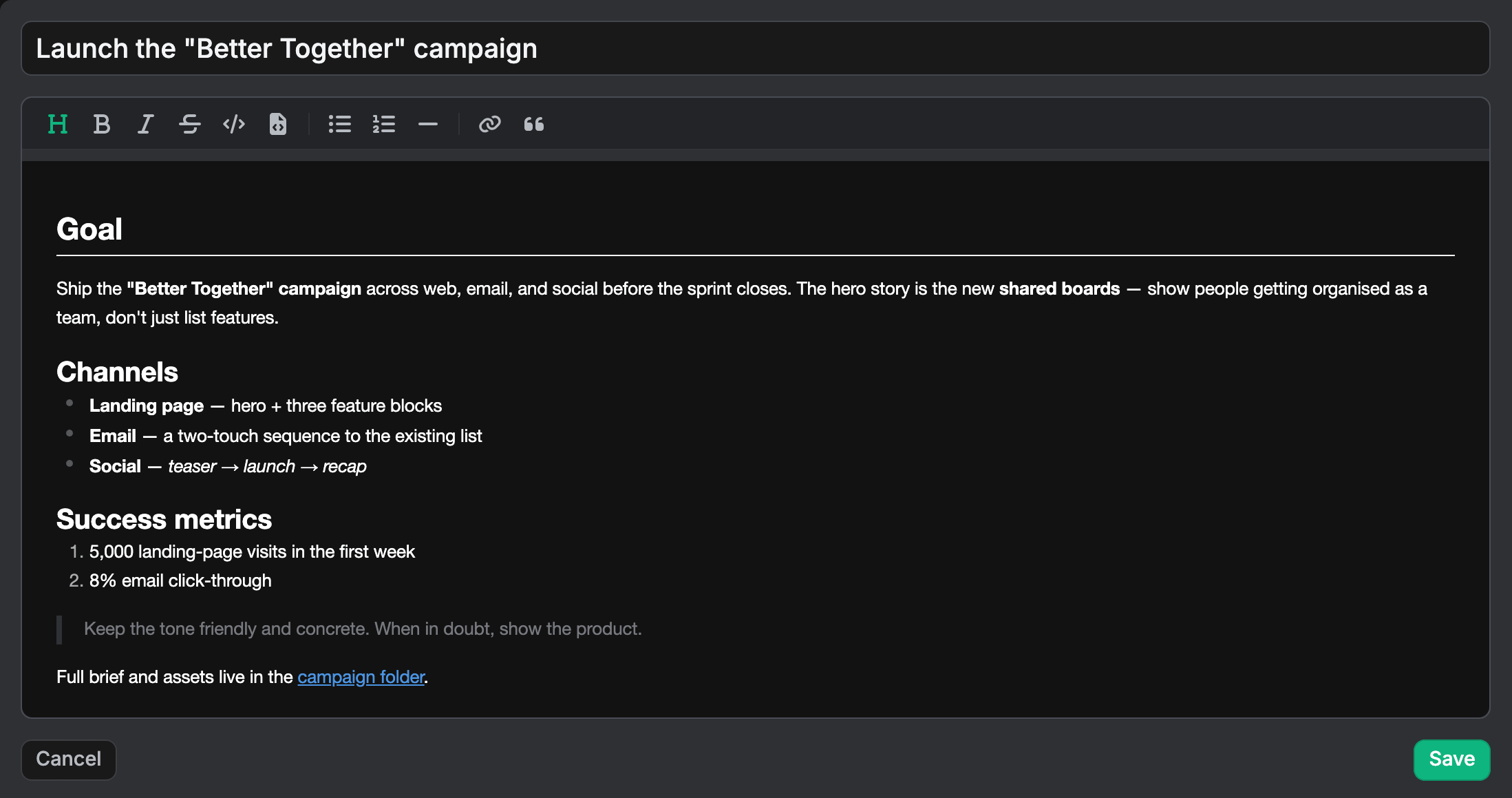 ListoWP task list with tasks, due dates and progress