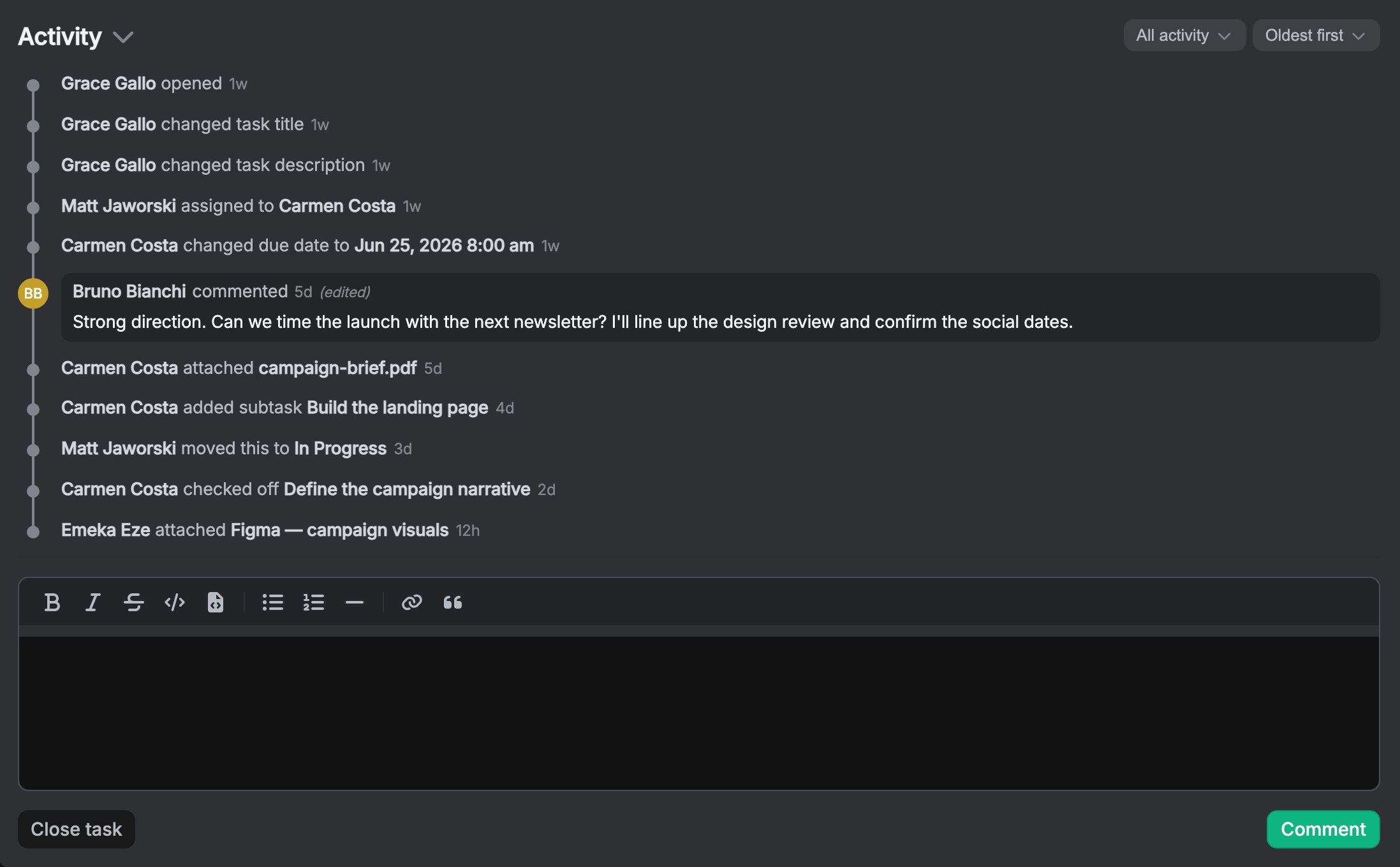 ListoWP dark mode interface
