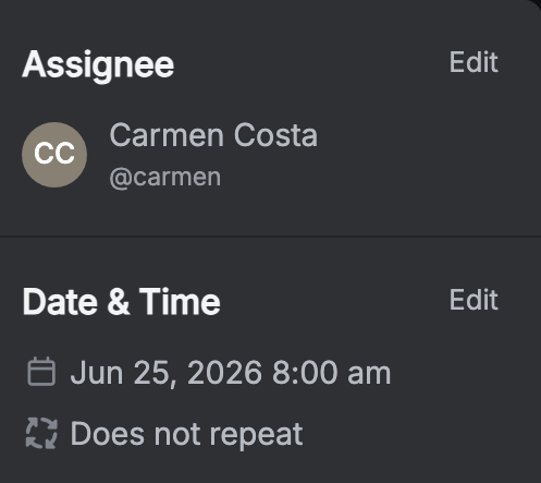 ListoWP task assignment with due dates and reminders
