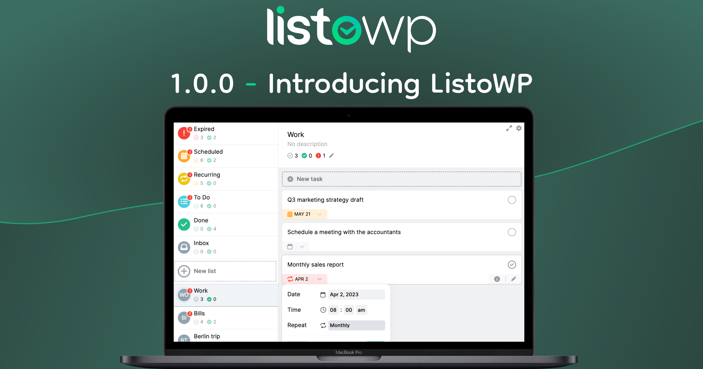 ListoWP 1.0.0